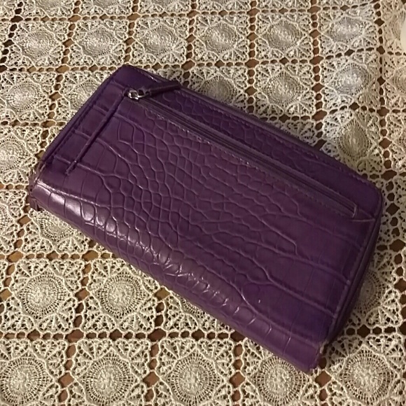 Purple wallet clutch