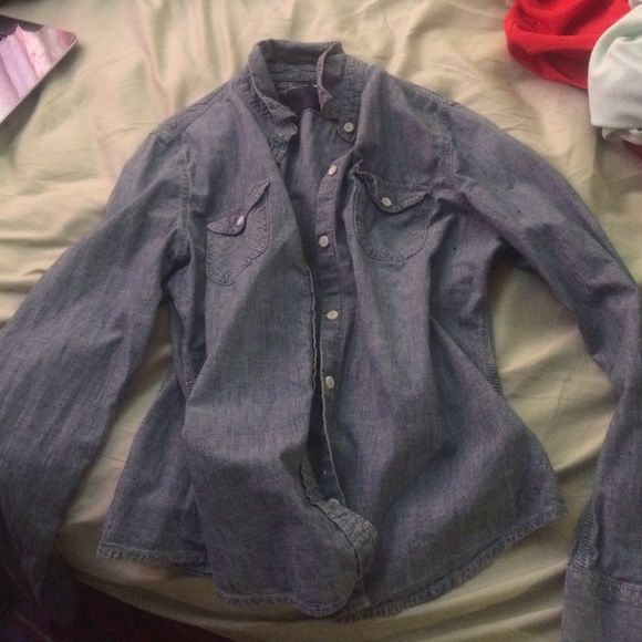 Denim button down shirt