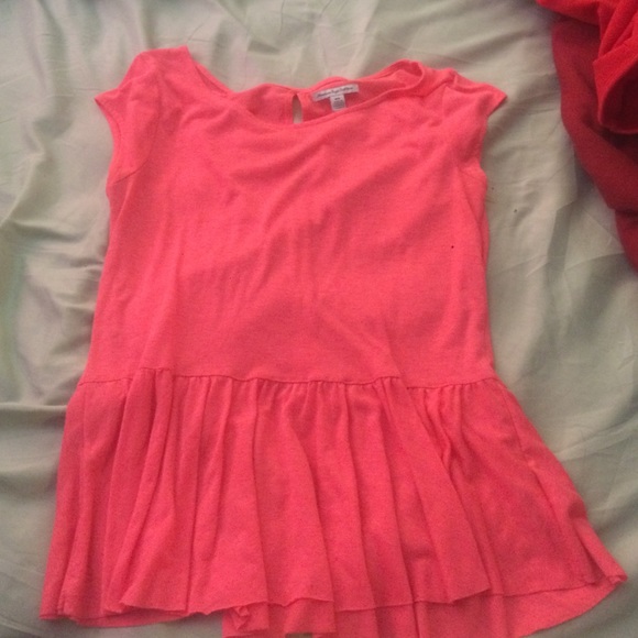 Pink peplum shirt