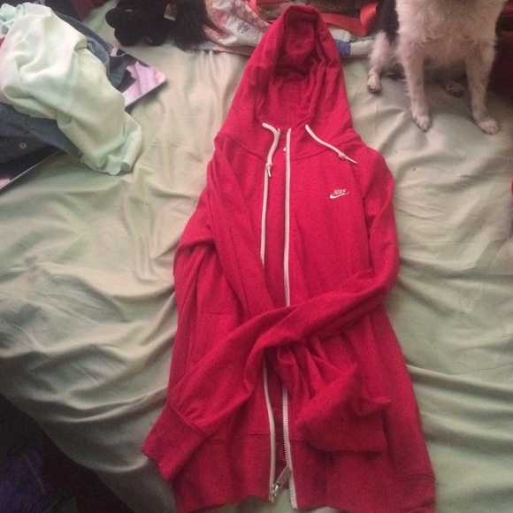 Pink nike zip up