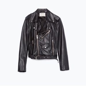 Zara faux leather jacket