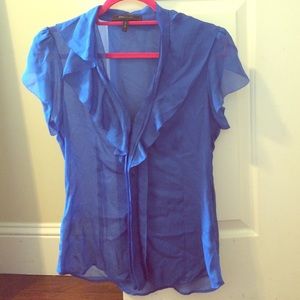 Short sleeve silk blouse