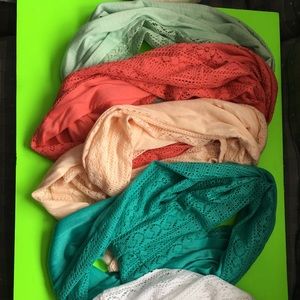 Lot of 5 infinity scarfs