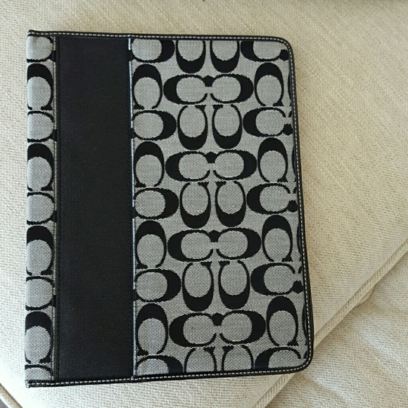 Coach black and white ipad case