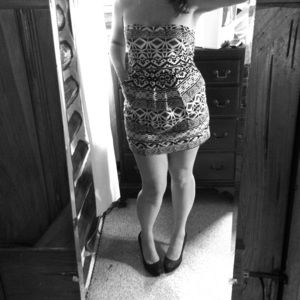 Rue 21 XL B&W Tribal print mini dress