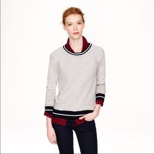 J. Crew Tipped Sweatshirt in Gray J. Crew Tipped Sweatshirt in Gray