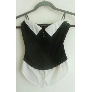 BEBE Tuxedo Corset
