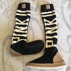 Pink Victoria's Secret boots