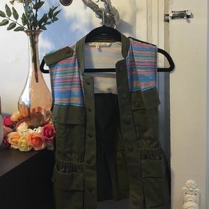 Rachel Roy Military Green Vest