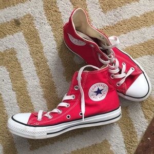 Red high top converse