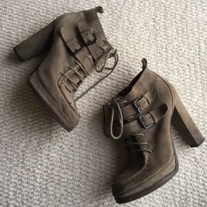 Dolce Vita Taupe Suede Booties