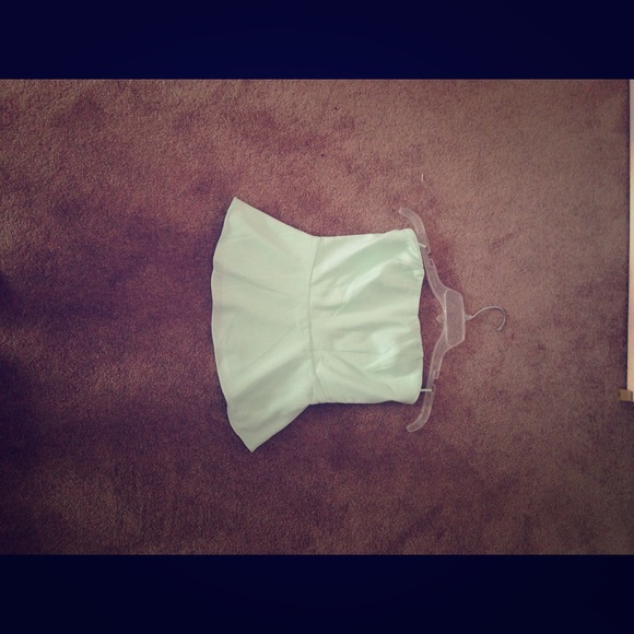 Express strapless peplum top
