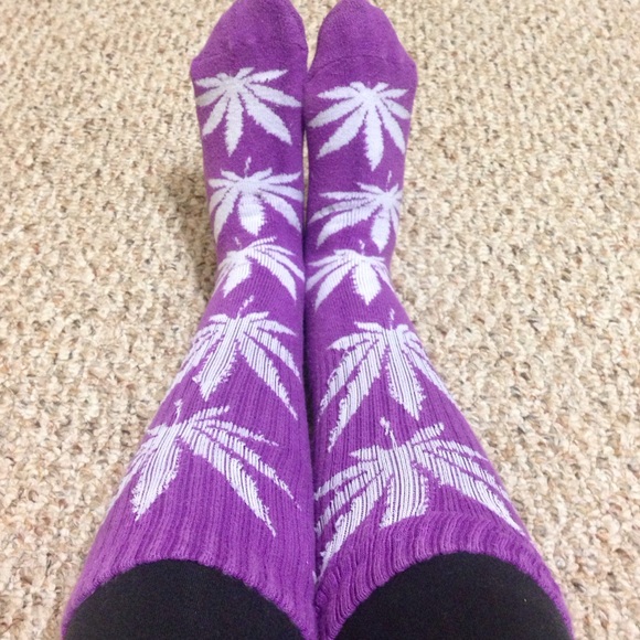 Purple & White Huf socks - Picture 1 of 1