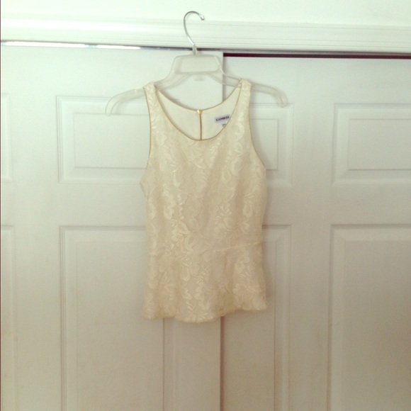 Express lace peplum top