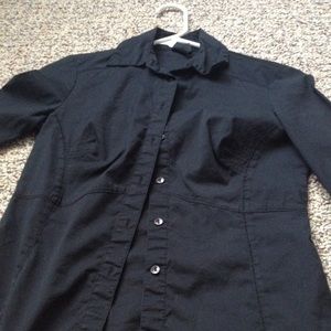 Black button up blouse