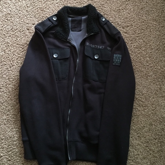 Calvin Kline Men's Military Style Sweater