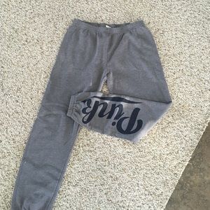 Gray Victoria's Secret pink sweatpants