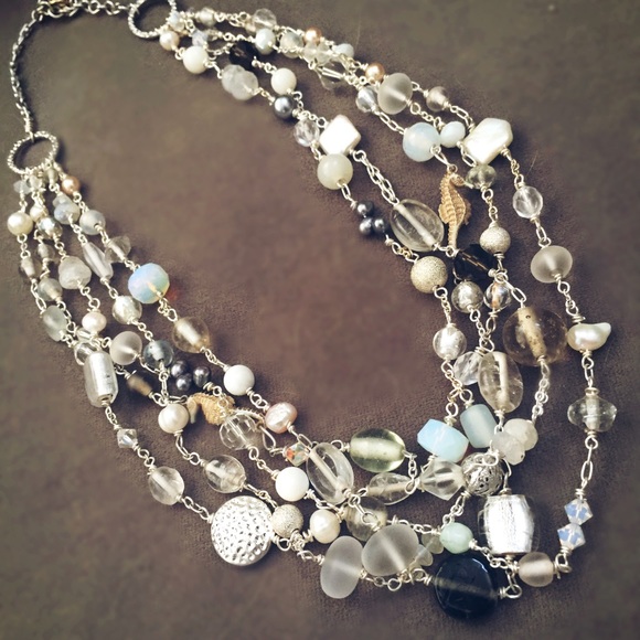 Ocean inspired necklace. Boho bohemian hippie