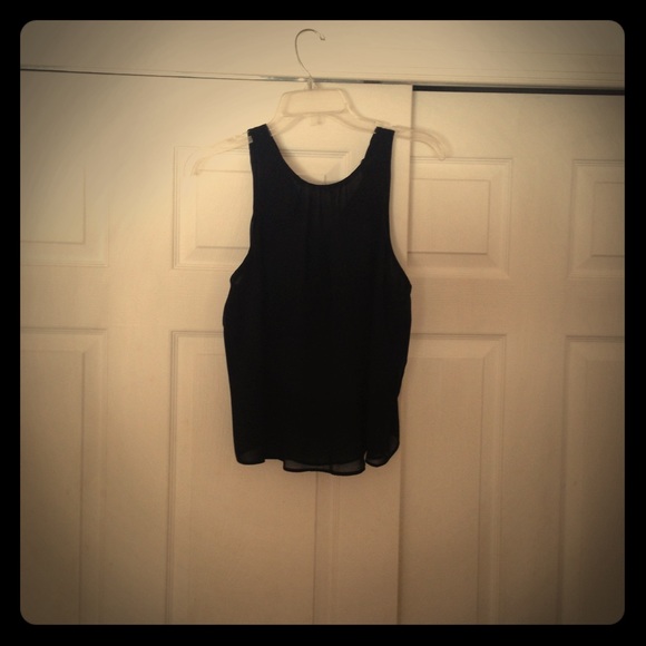 Express black layered sheer top