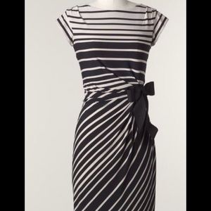 Gorgeous Striped Black and Cream Dress