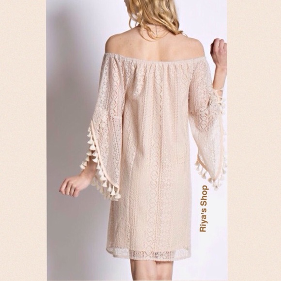 Off the shoulder tassel lace dress - Picture 3 of 4