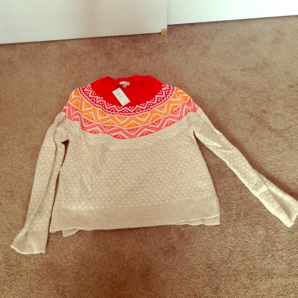 Gap sweater coral orange and tan