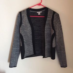 Black and gray blazer