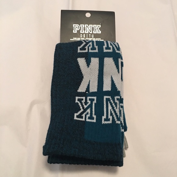 PINK Victoria's Secret Accessories - VS Pink Greenish Blue Pack of Socks💖