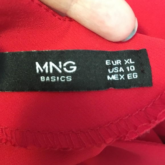 Mango brand red petite flared and fit dress - Picture 3 of 4