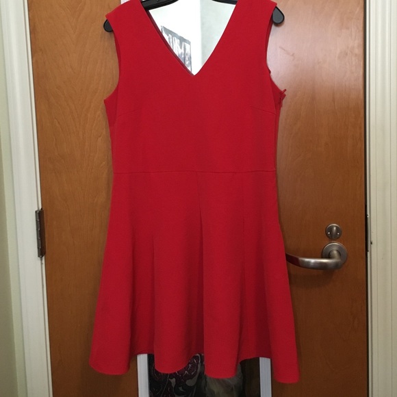 Mango brand red petite flared and fit dress - Picture 4 of 4