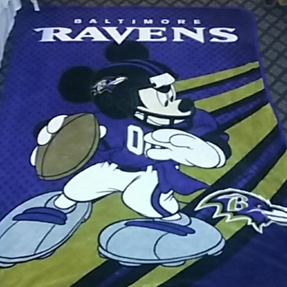 Baltimore Ravens/Mickey Mouse blanket - Picture 1 of 4