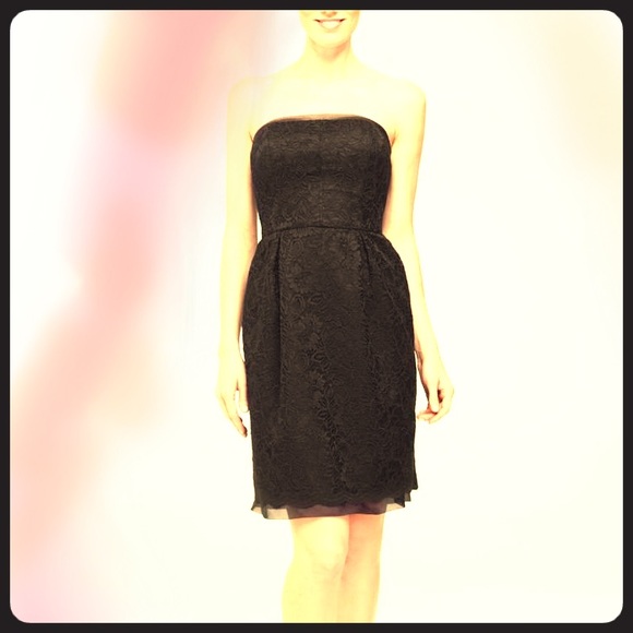 Strapless Contrast Corded Lace Dress StyleW10184