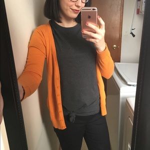 Mustard yellow cardigan