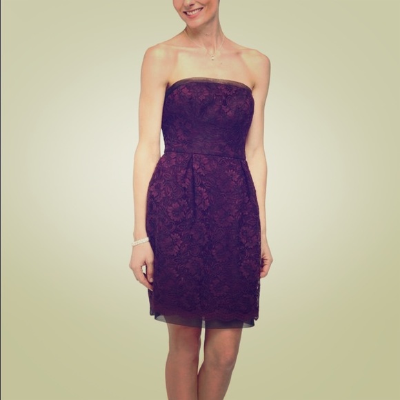 Strapless Lace Dress Style W10184 Garnet sz12