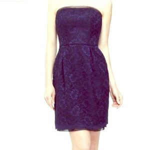 Strapless Corded Lace Dress W10184 marine sz 14