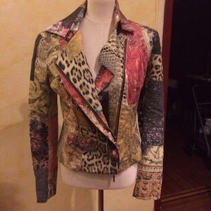 Roberto Cavalli Motorcycle Style Jacket. NEW PICS!