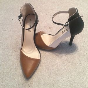 LAST CHANCE Color Block Heels Black Brown White
