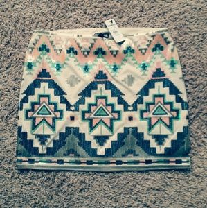 Express Sequin Mini Skirt