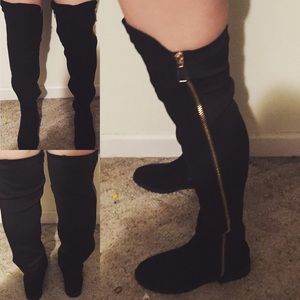 Over the Knee Black Boots