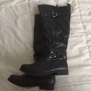 Black knee high boots