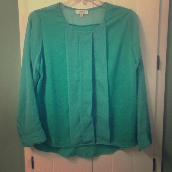 Gorgeous teal blouse.