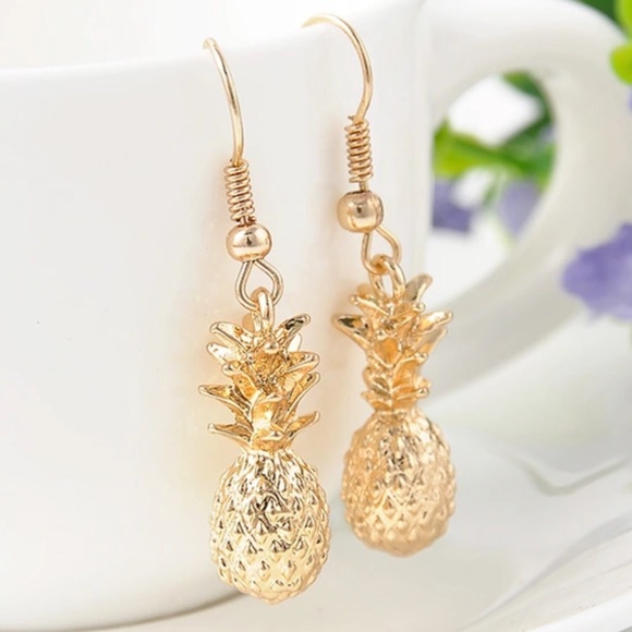Jewelry - Gold Plated Pineapple Earrings