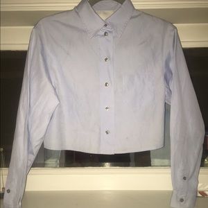 Phillip Lim Cropped Button Down Blouse