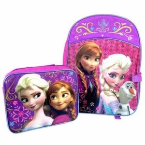 Disney frozen backpack with lunch kit