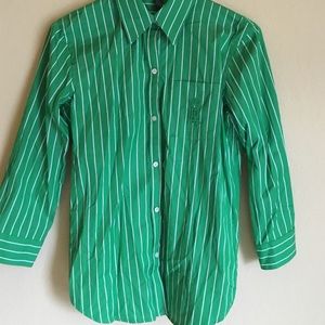 Never wore Polo Green stripes Women's Button down