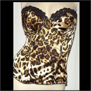 Cheetah print Satin Corset Size 36B