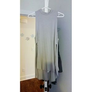 Light gray tunic with open back