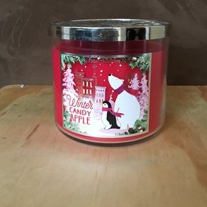 Winter candy apple candle