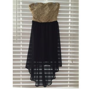 Gold and black dress