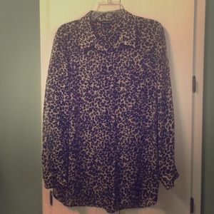Leopard print button down blouse. Wardrobe staple!